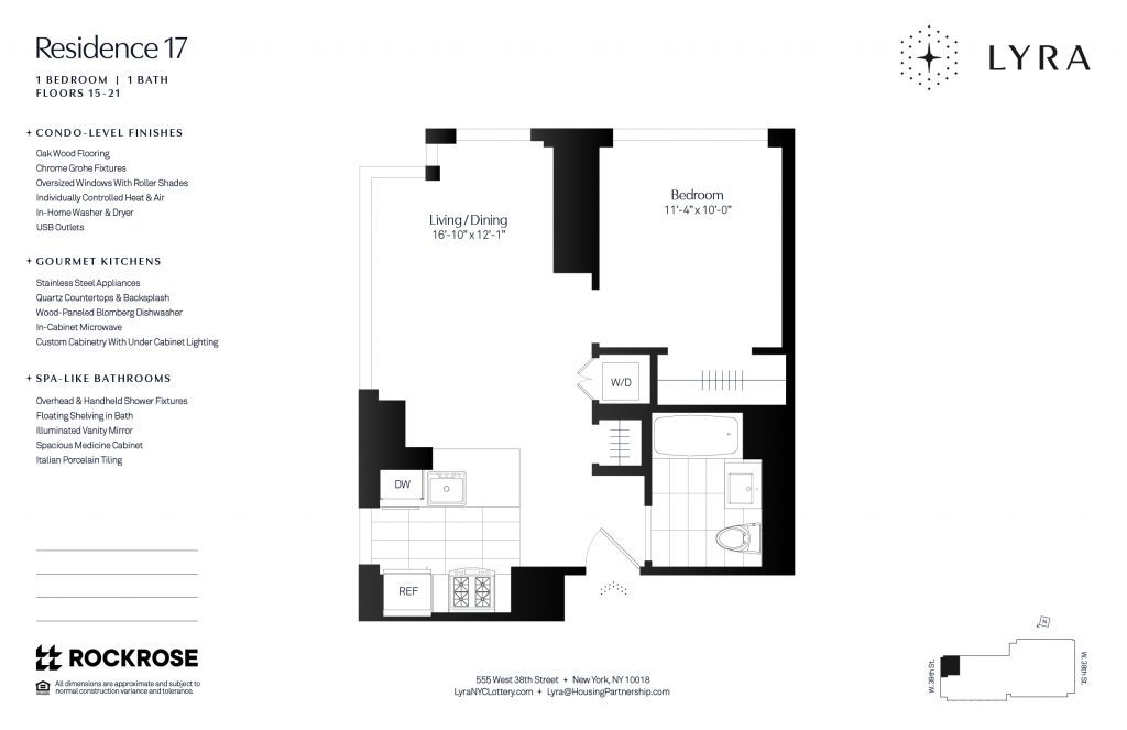 LYRA #1917 | Income-Restricted Unit | 130% AMI | Rent Stabilized